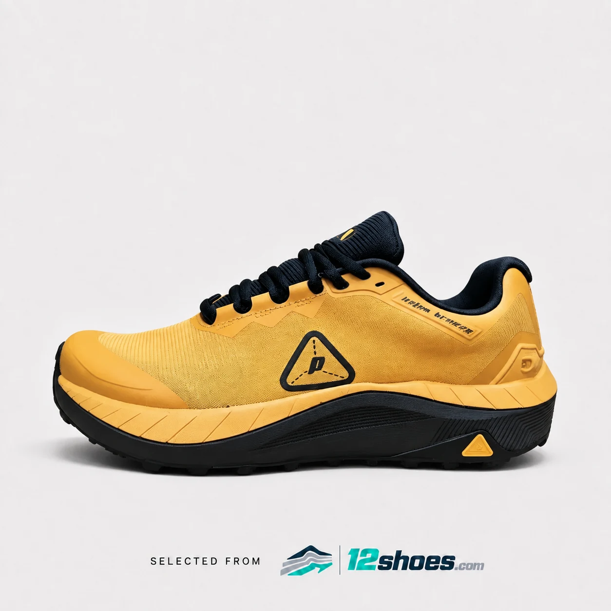 Mango Yellow PODLERS POD31413 outdoor trail running shoes, side view