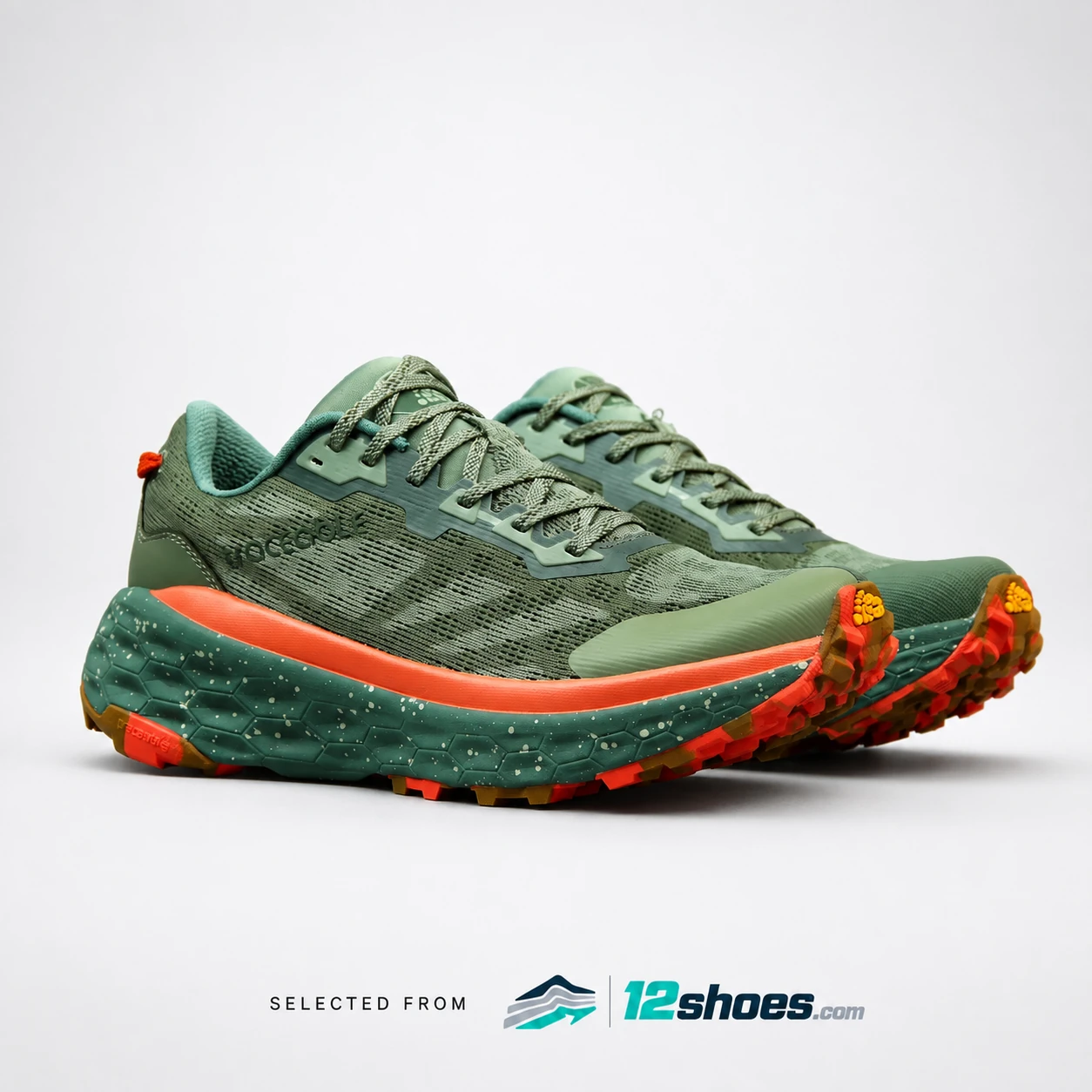6605 Trail Running Shoes in Lime / Orange / White, main view 1