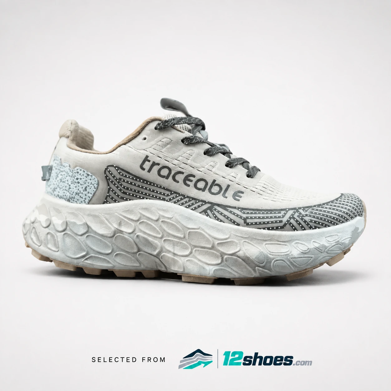 6655 Trail Running Shoes in Grey / White, main view 1