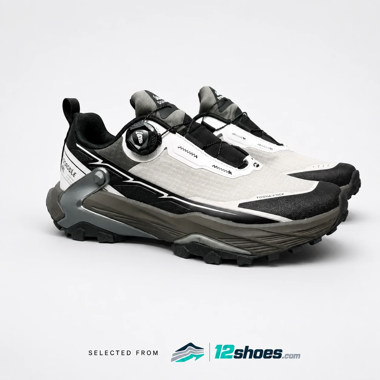 6663 Dial Trail Running Shoes in White / Black II, main view 1