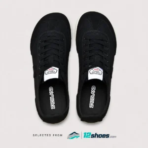 Black ZEROLAND ZL5301 zero-drop retro barefoot sneakers, top view