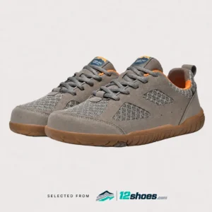 Grey ZEROLAND ZL7101 mesh barefoot walking shoes, pair view