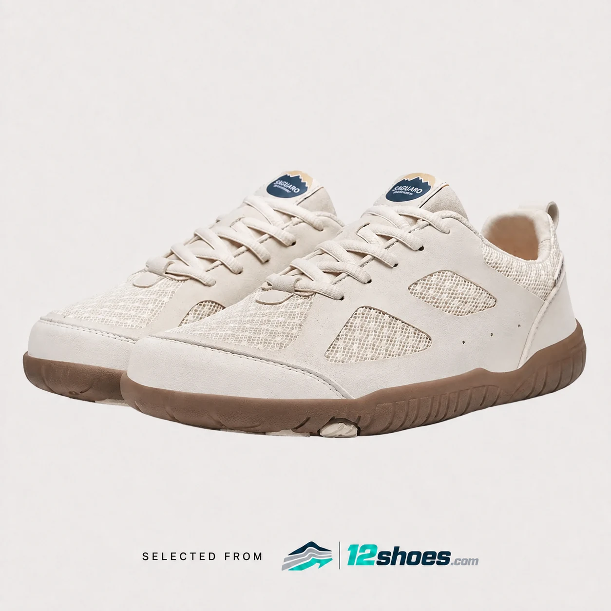 White ZEROLAND ZL7101 mesh barefoot walking shoes, pair view