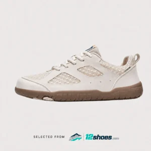 White ZEROLAND ZL7101 mesh barefoot walking shoes, side view