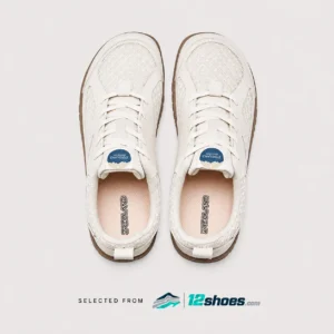 White ZEROLAND ZL7101 mesh barefoot walking shoes, top view